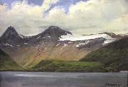 Knud Bergslien Fjordbunn oil painting